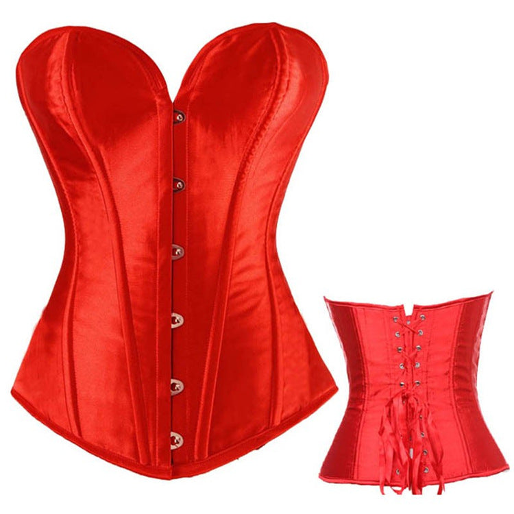 Black Leather-Look Lace-Up Corset Top, alternate view 6