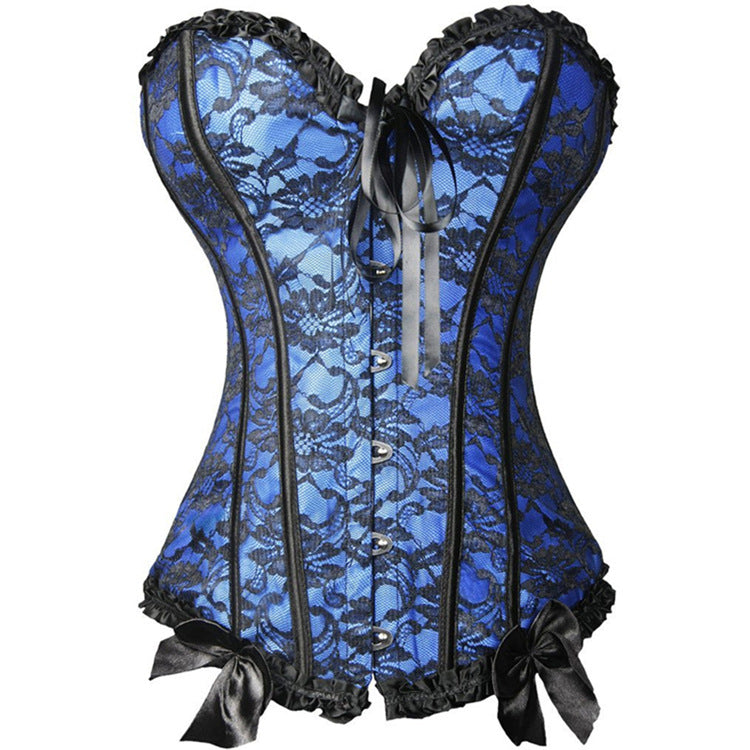 Red Lace Strapless Corset Top, alternate view 2