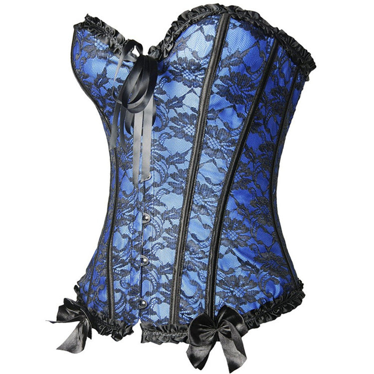 Red Lace Strapless Corset Top, alternate view 3