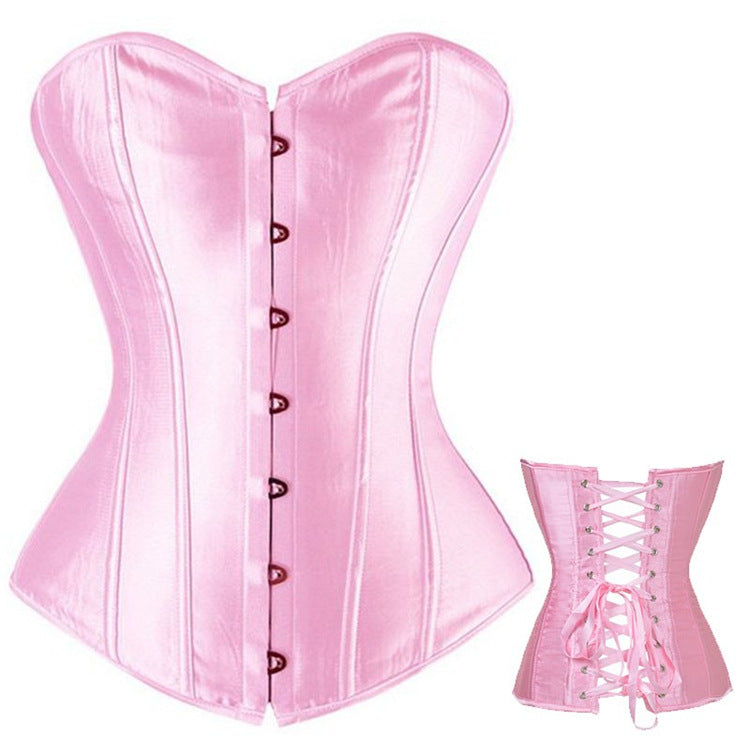 Black Leather-Look Lace-Up Corset Top, alternate view 11