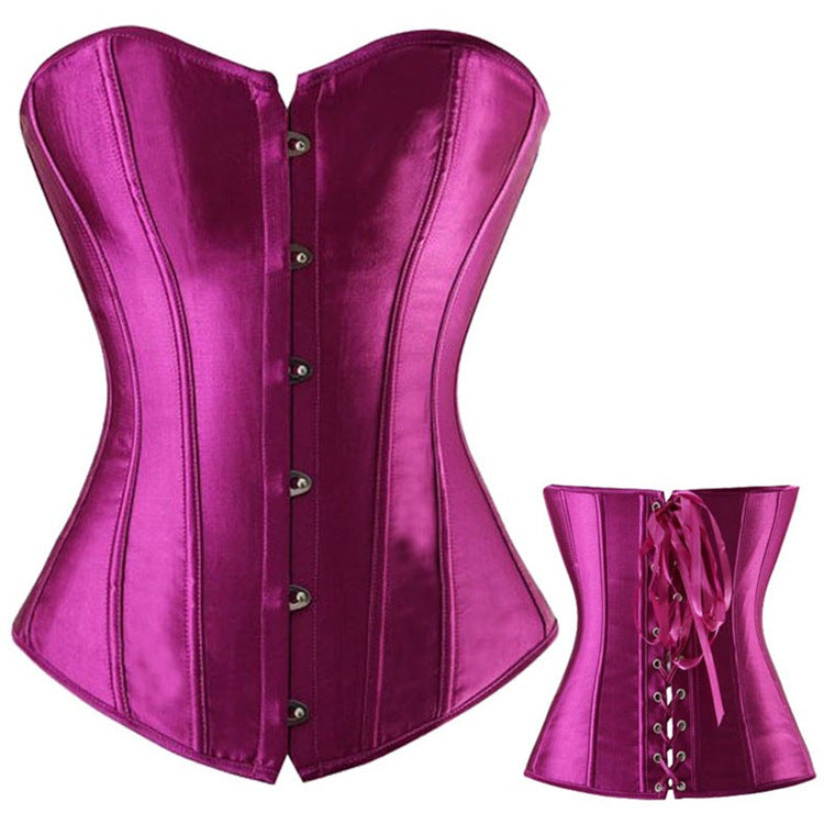 Black Leather-Look Lace-Up Corset Top, alternate view 8