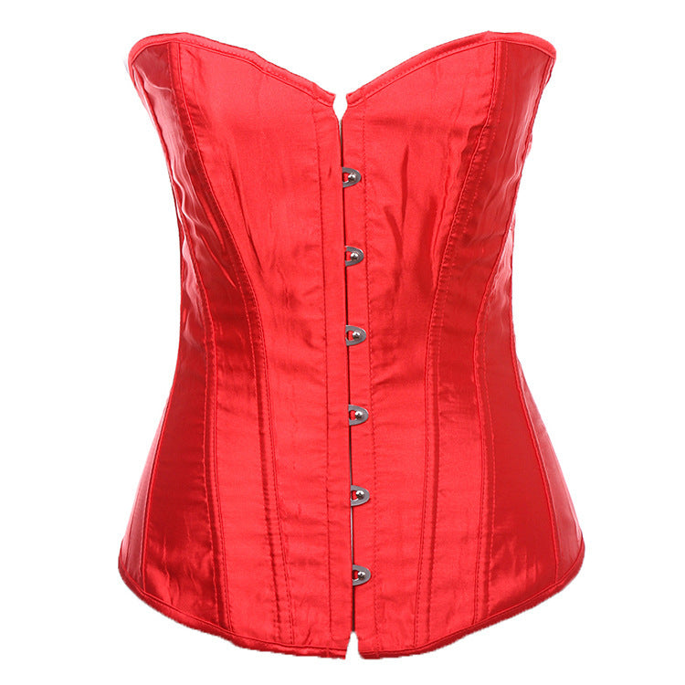 Black Leather-Look Lace-Up Corset Top, alternate view 4
