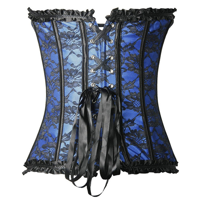 Red Lace Strapless Corset Top, alternate view 4