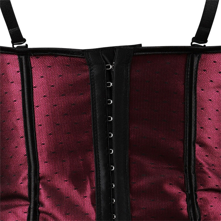 Burgundy Lace-Up Corset Top, alternate view 4