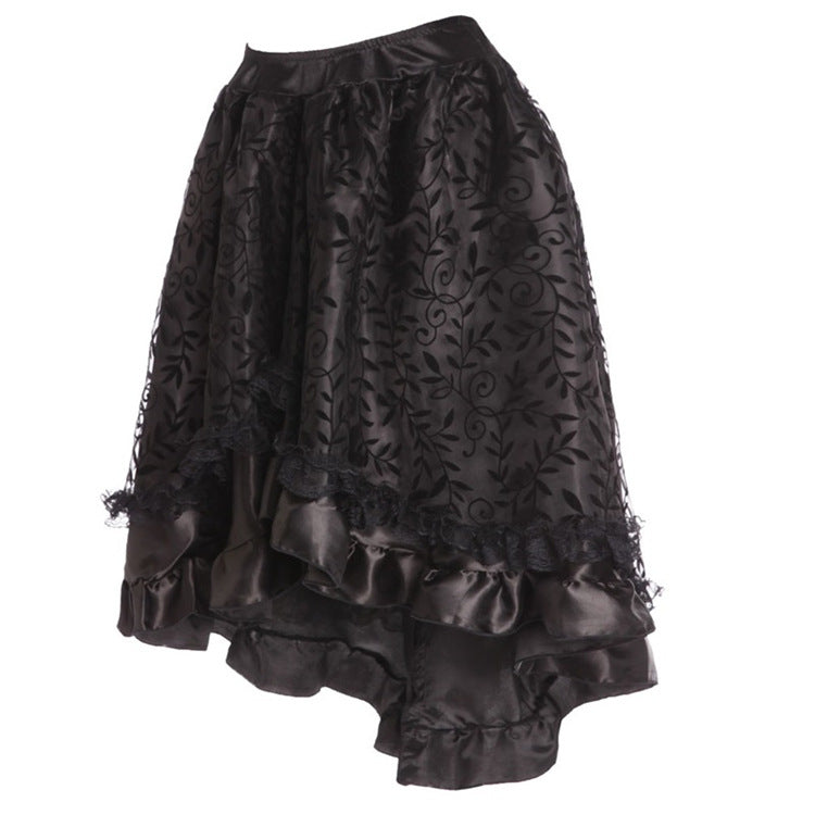 Black Lace High-Low Skirt, alternate view 3