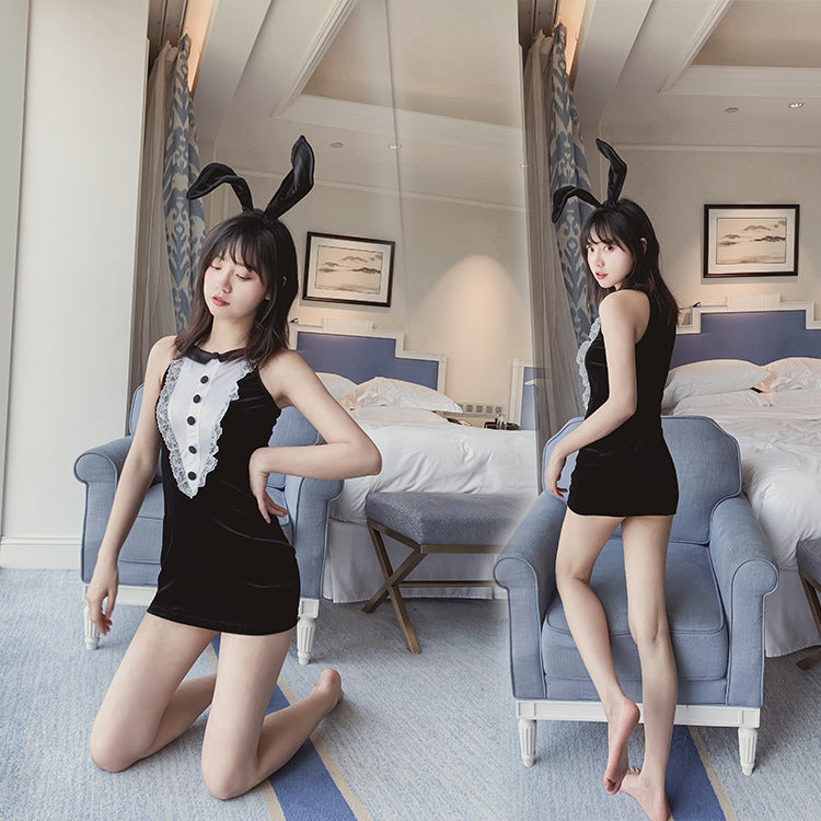 Costume Edit Bunny Costume Lingerie Set - Front View