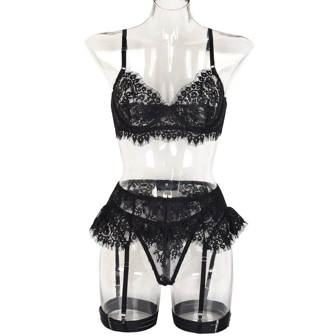 Boutique Lace Four-Piece Lingerie Set - Secret Hour lingerie