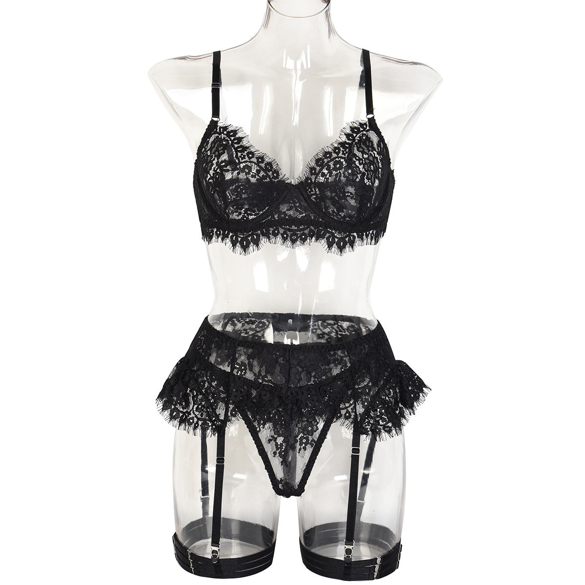 Boutique Lace Four-Piece Lingerie Set - Secret Hour lingerie