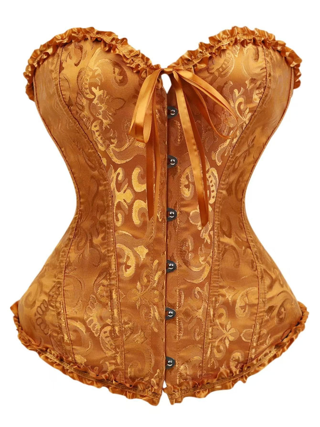 Pink Floral Lace-Up Corset Top, alternate view 10