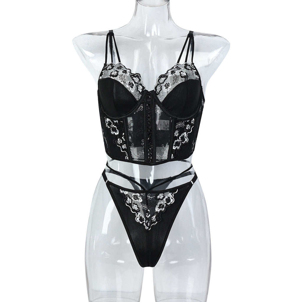 Signature Edit Floral Lace Lingerie Set - Alternate View
