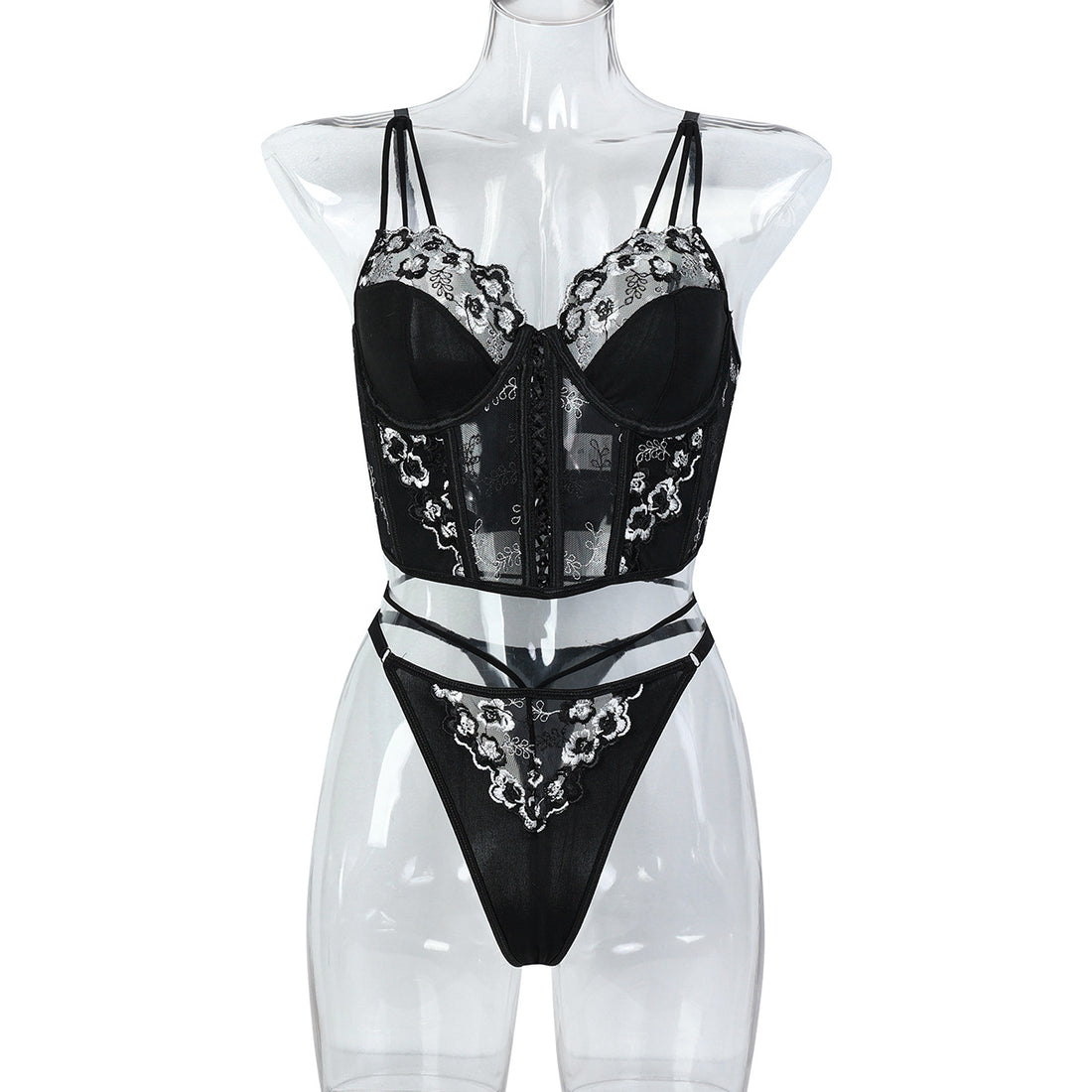 Signature Edit Floral Lace Lingerie Set - Alternate View