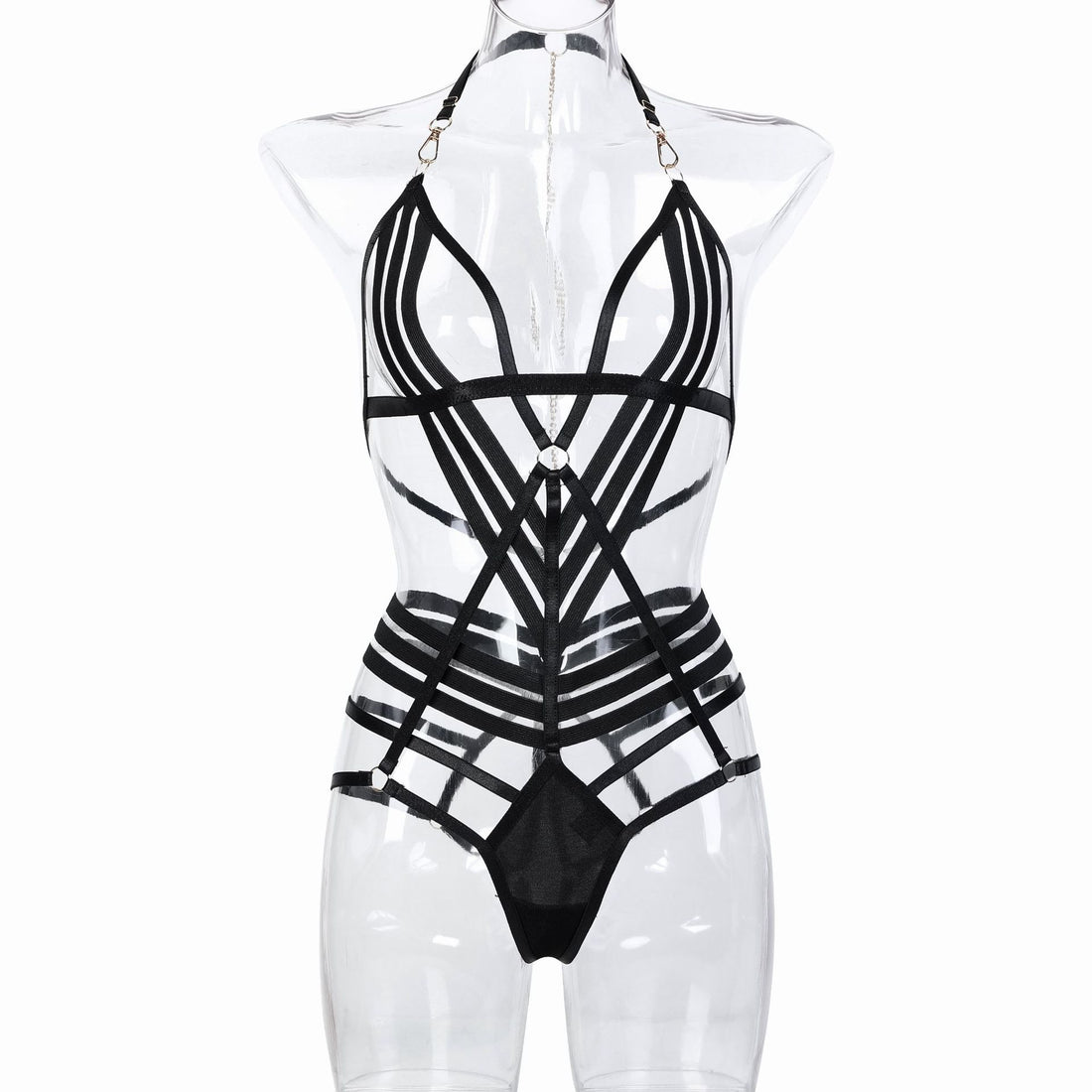 Strappy Cutout Teddy Bodysuit - Styled View
