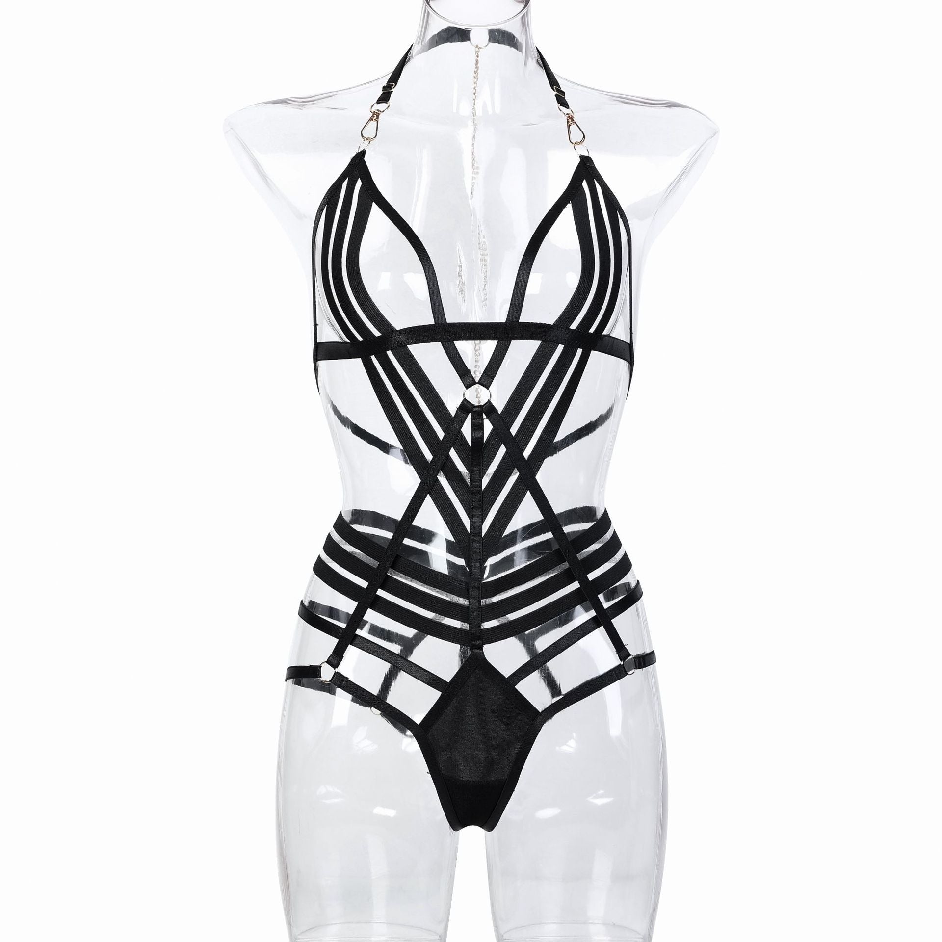 Strappy Cutout Teddy Bodysuit - Styled View