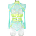 Multi-Color Sheer Mesh Teddy Bodysuit - Secret Hour lingerie