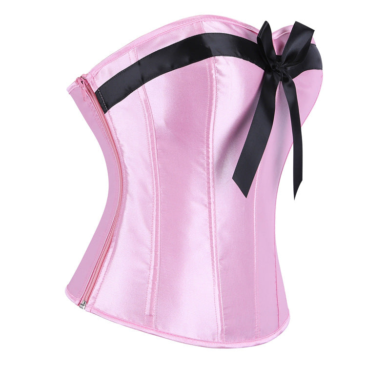 Pink Bow Strapless Corset Top, alternate view 3