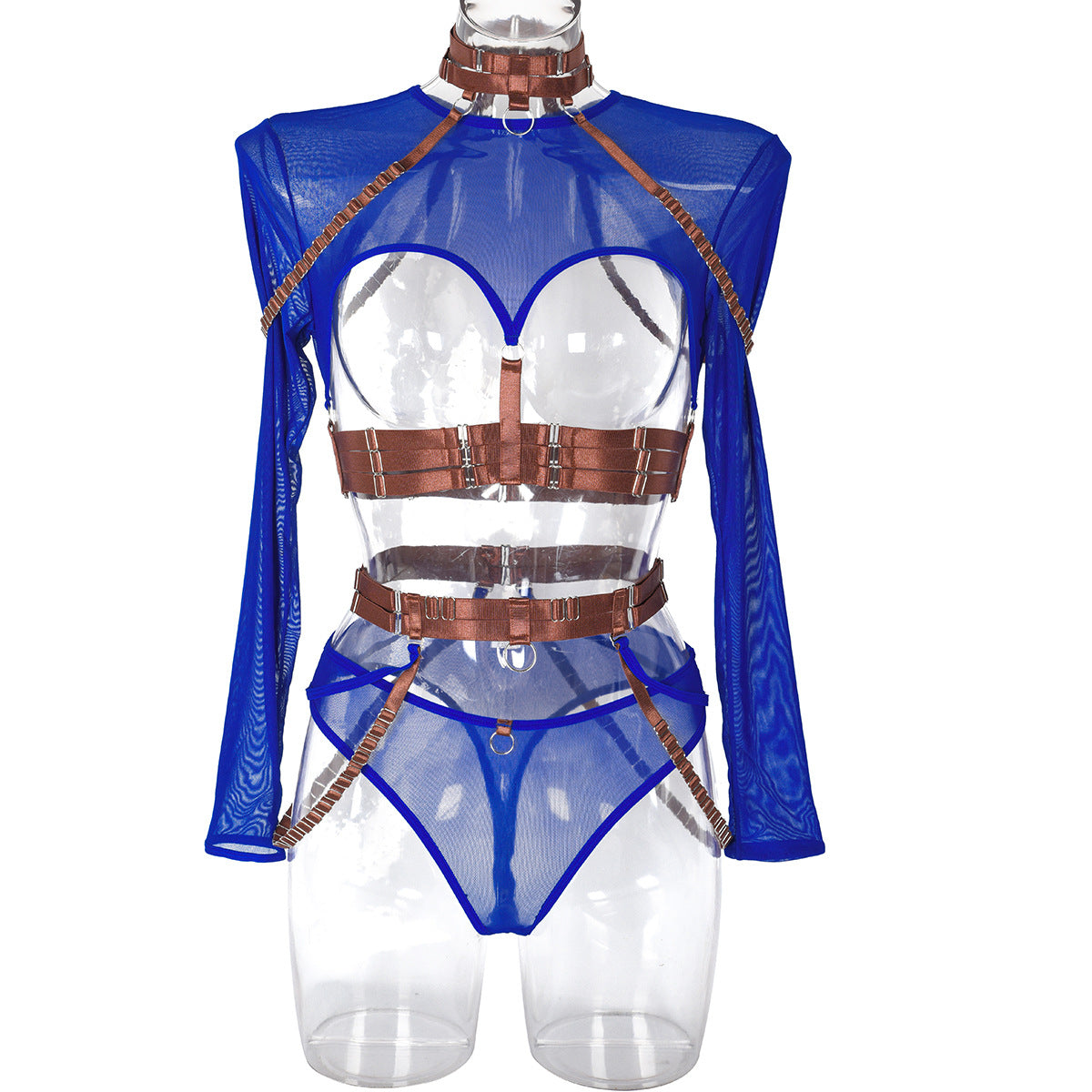 Multi-Color Sheer Mesh Teddy Bodysuit - Secret Hour lingerie