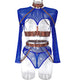 Blue Mesh With Brown Straps