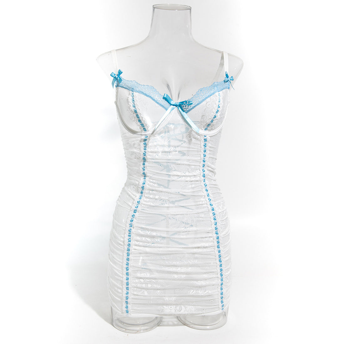 Contrast Lace Chemise Nightdress - Alternate View