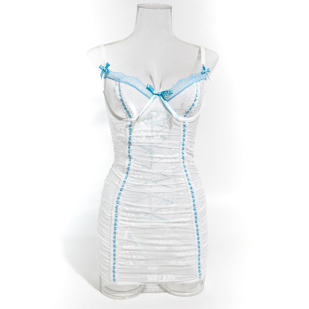 Contrast Lace Chemise Nightdress - Alternate View