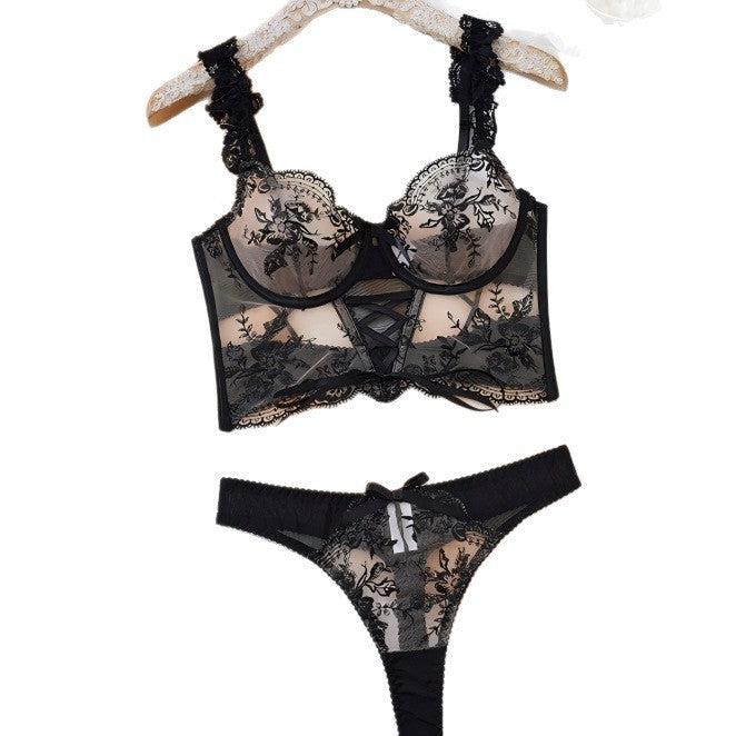 Black Lace Bra and Bottom Set, alternate view 5