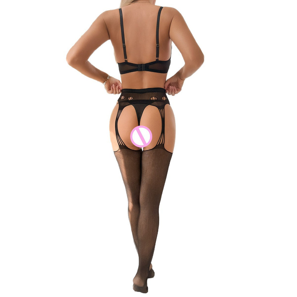 Boutique Strappy Three-Piece Lingerie Set - Alternate View