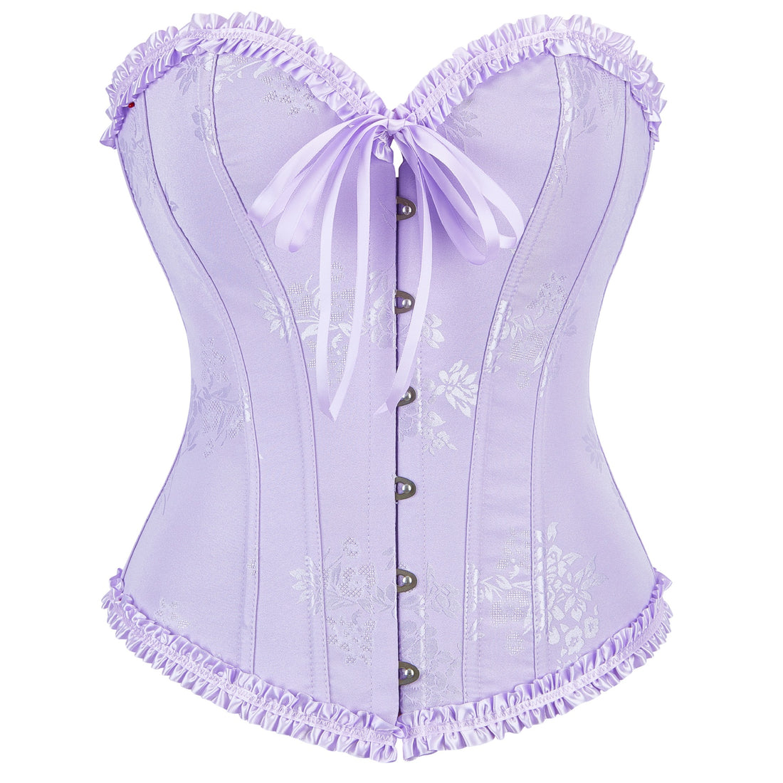Black Lace-Up Strapless Corset Top, alternate view 10