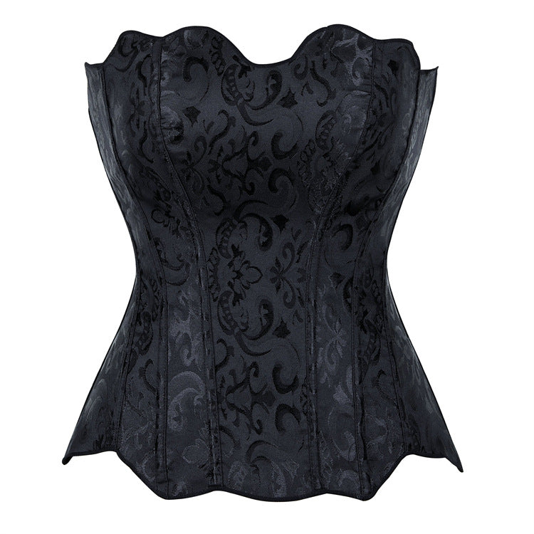 Lavender Jacquard Strapless Corset Top, alternate view 4