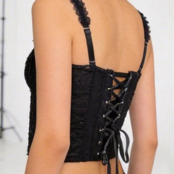 Black Lace Corset Top, alternate view 3
