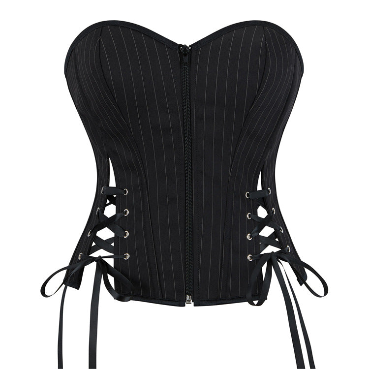 Black Side Lace-Up Corset Top
