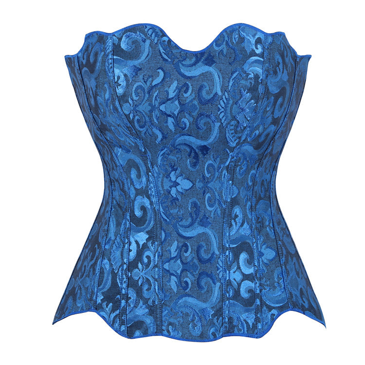 Lavender Jacquard Strapless Corset Top, alternate view 5