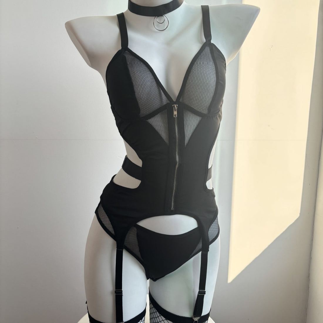 Black Harness Bodysuit, alternate view 2
