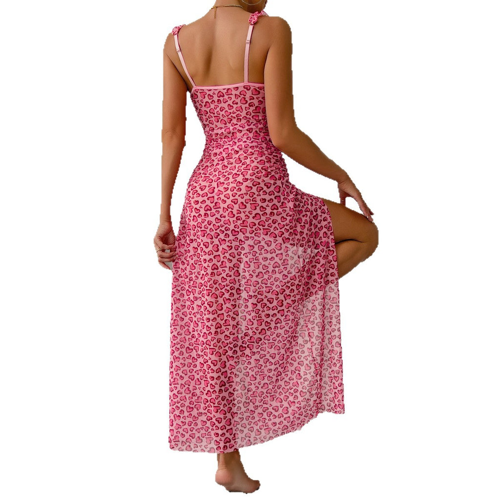 Strappy Pink Chemise Nightdress - Secret Hour lingerie