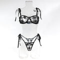 Black Floral Lace Lingerie Set - Secret Hour lingerie