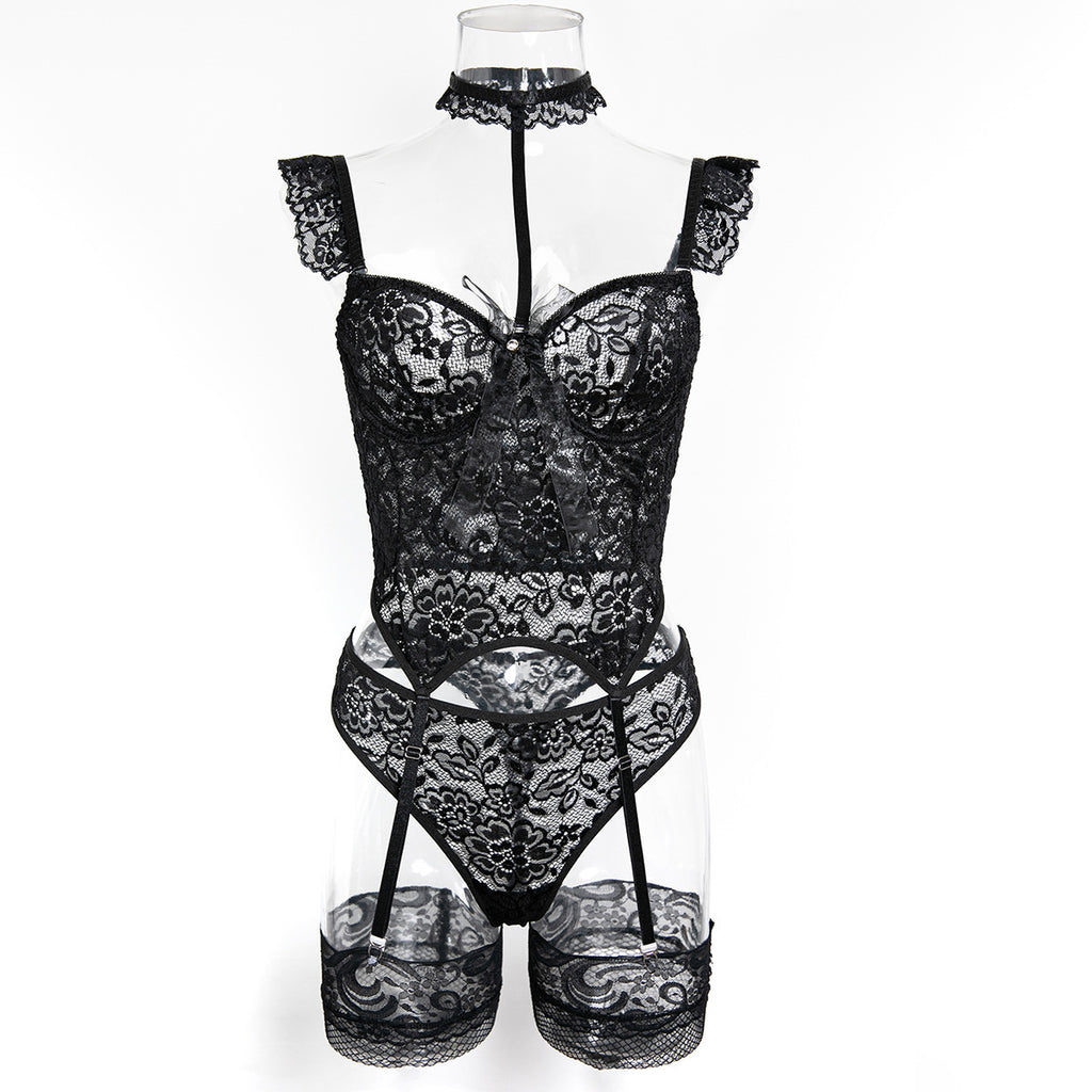 Costume Edit Floral Lace Lingerie Set - Alternate View
