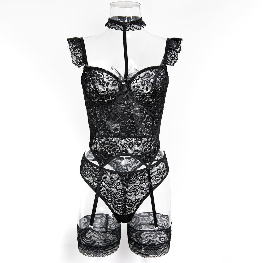 Costume Edit Floral Lace Lingerie Set - Alternate View