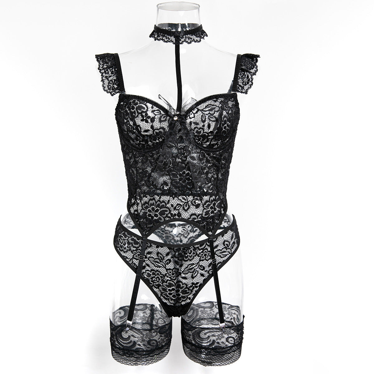 Costume Edit Floral Lace Lingerie Set - Alternate View