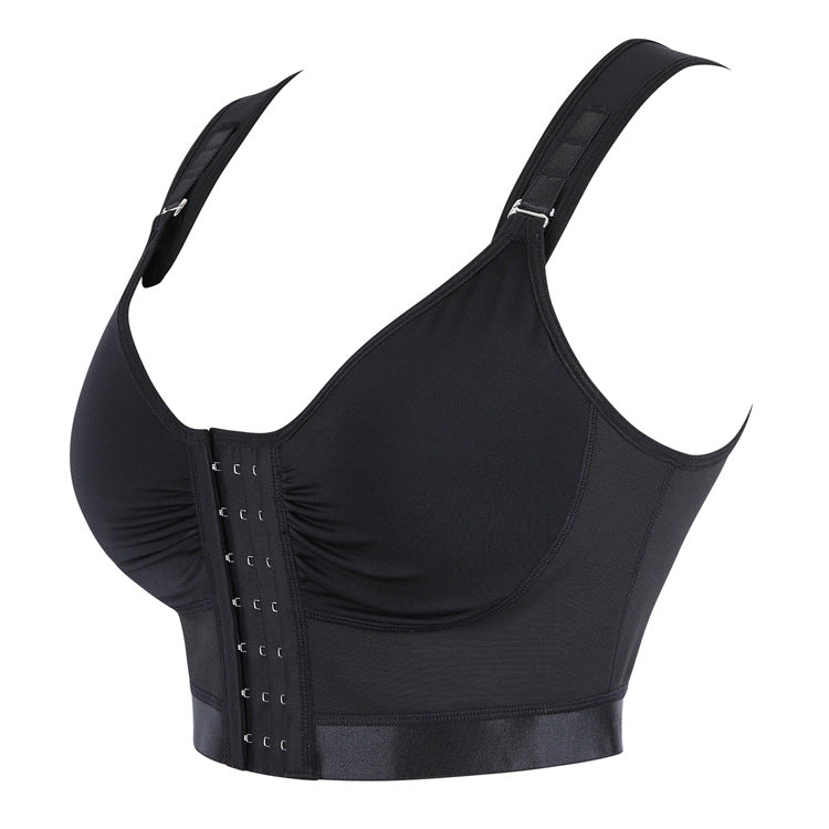 Black Front-Hook Bralette Top, alternate view 2