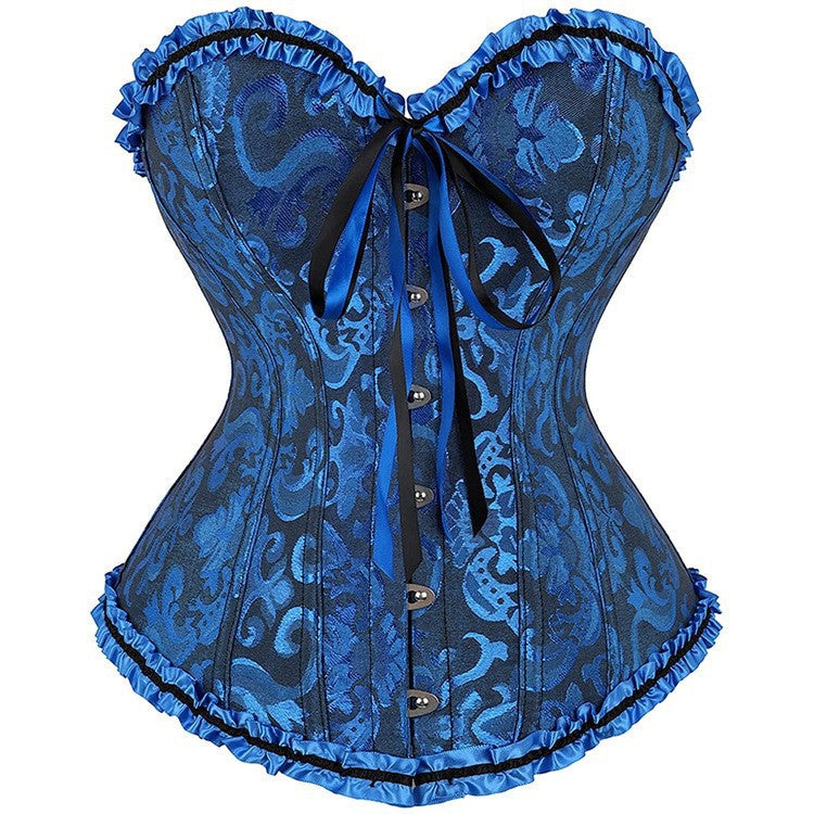 Pink Floral Lace-Up Corset Top, alternate view 17
