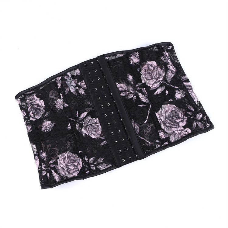Black Floral Lace Underbust Corset Top, alternate view 5