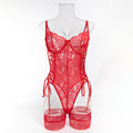 Boutique Lace Strappy Teddy Bodysuit - Alternate View