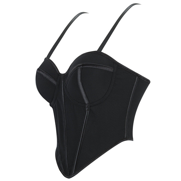 Black Structured Corset Top, alternate view 2
