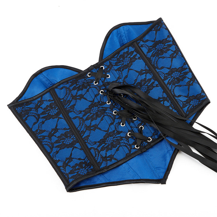 Blue Lace Strapless Corset Top, alternate view 5