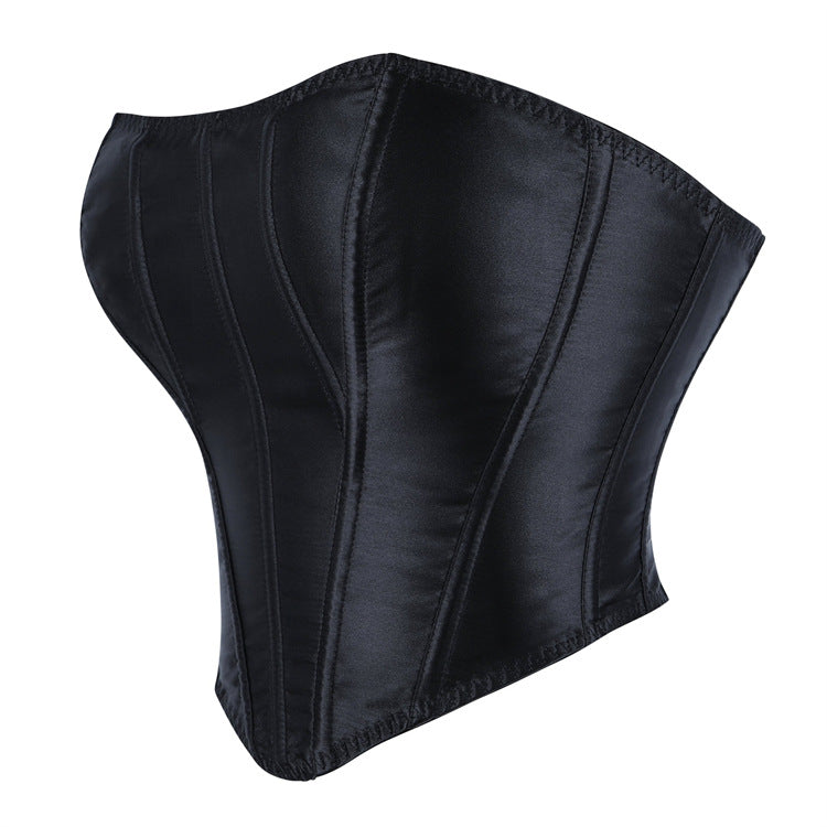 Black Curved-Panel Strapless Corset Top, alternate view 2