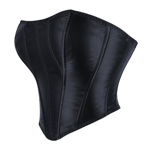 Black Curved-Panel Strapless Corset Top, alternate view 2