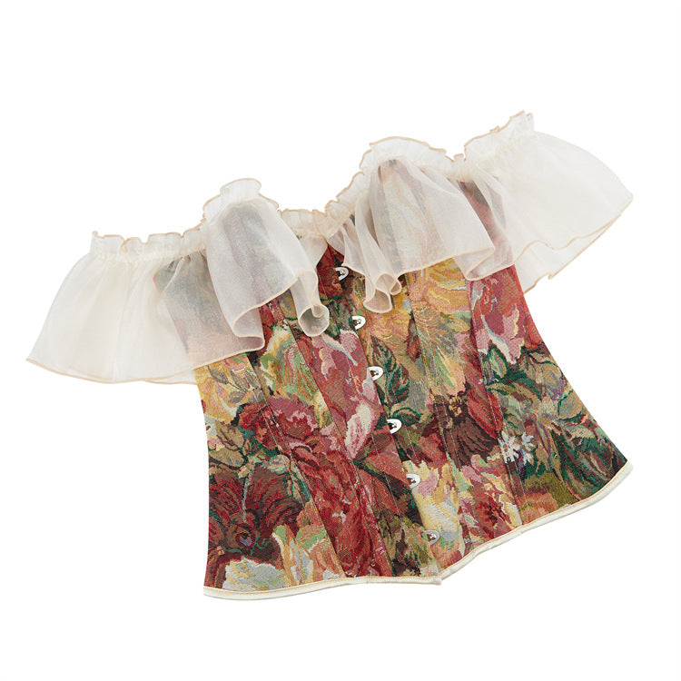 Floral Off-Shoulder Corset Top, alternate view 5