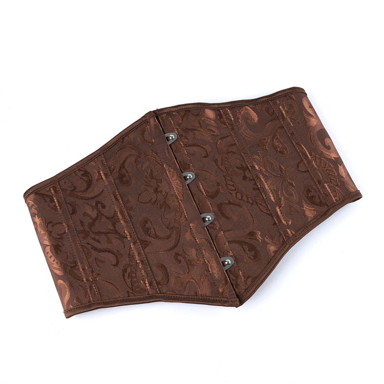 Brown Brocade Underbust Corset Top, alternate view 5