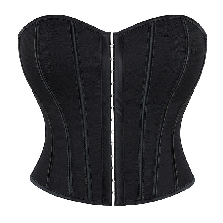 Black Floral Tapestry Panel Corset Top, alternate view 5