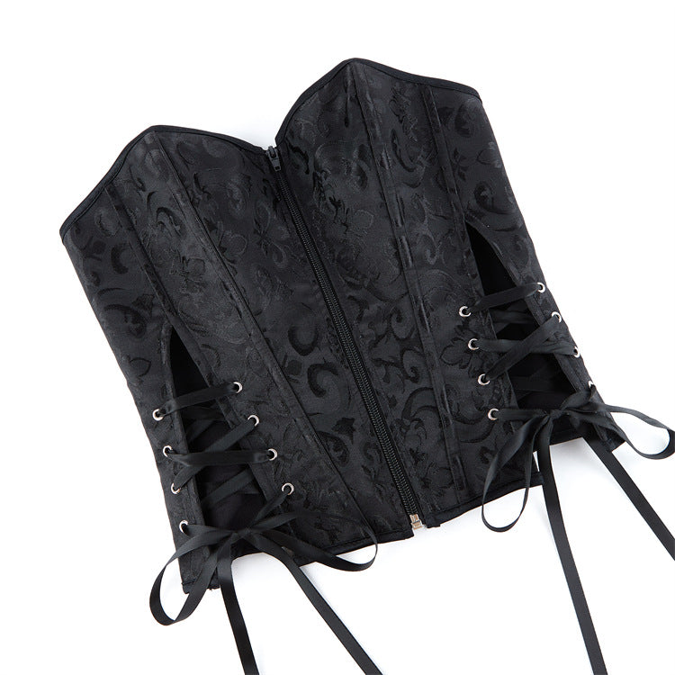 Black Lace-Up Side Corset Top, alternate view 5