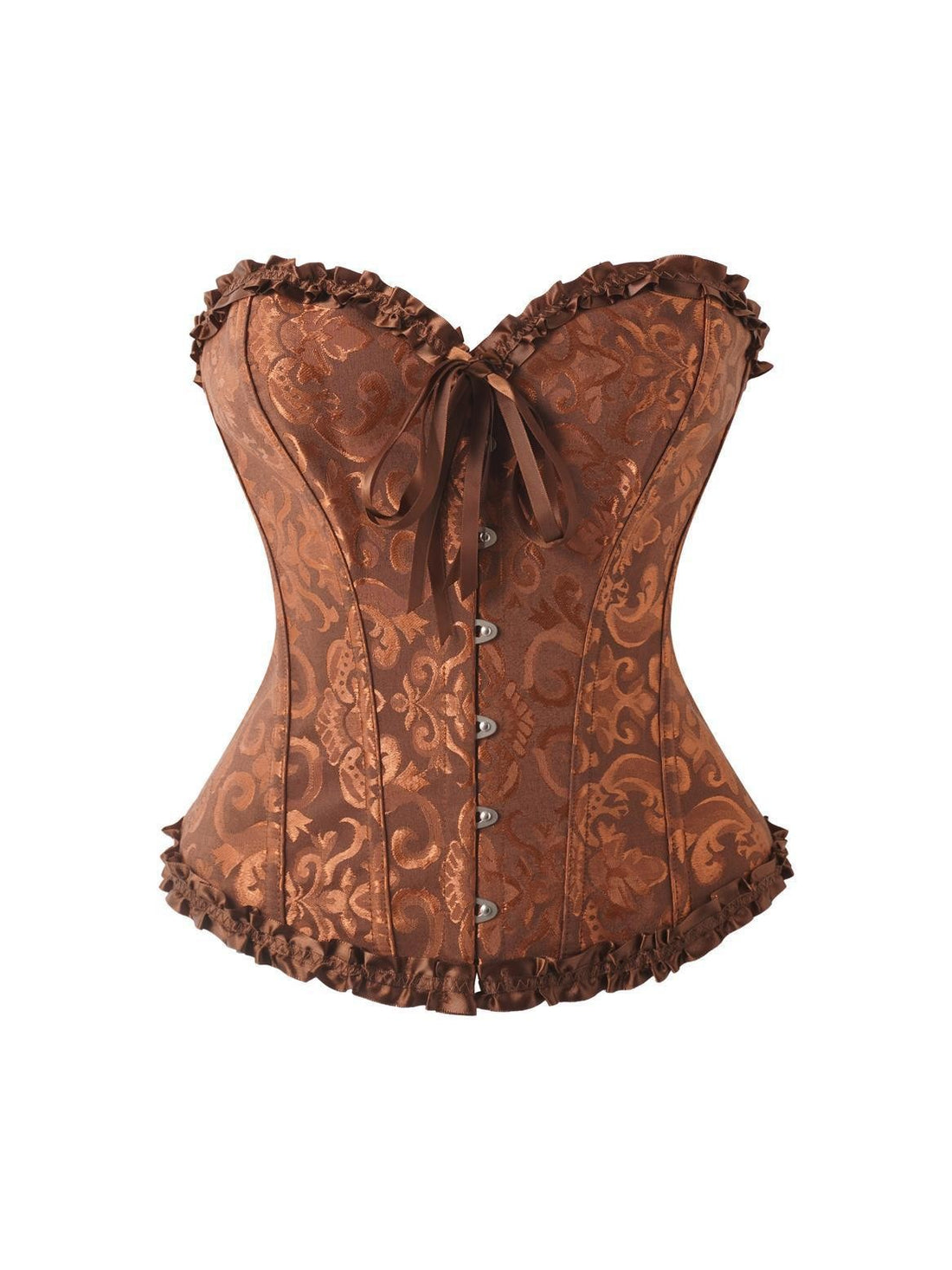 Pink Floral Lace-Up Corset Top, alternate view 19