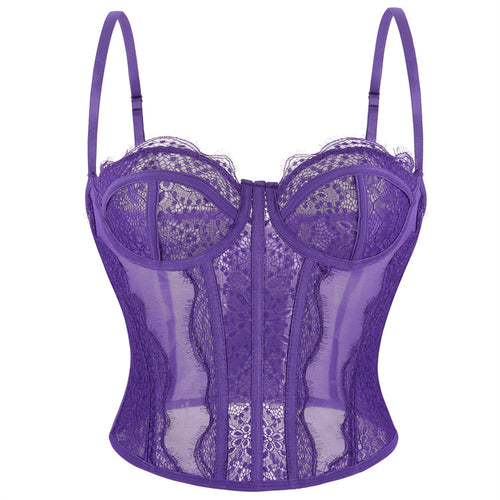 Purple Lace Corset Top